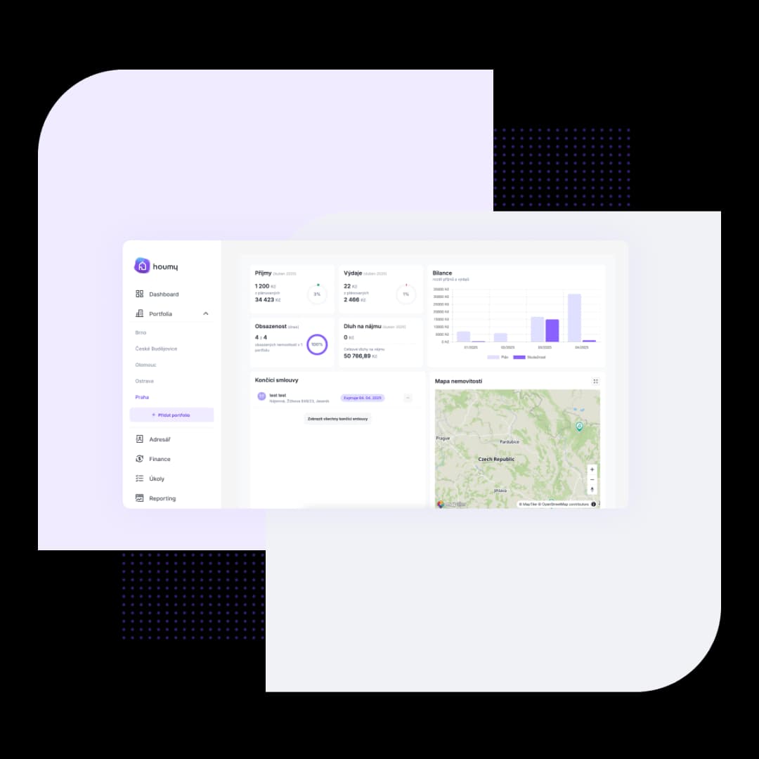 Dashboard aplikace